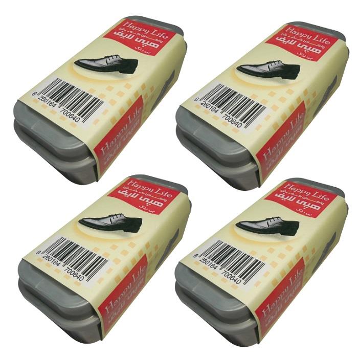 واکس کفش هپی لایف کد B-4 بسته 4 عددی